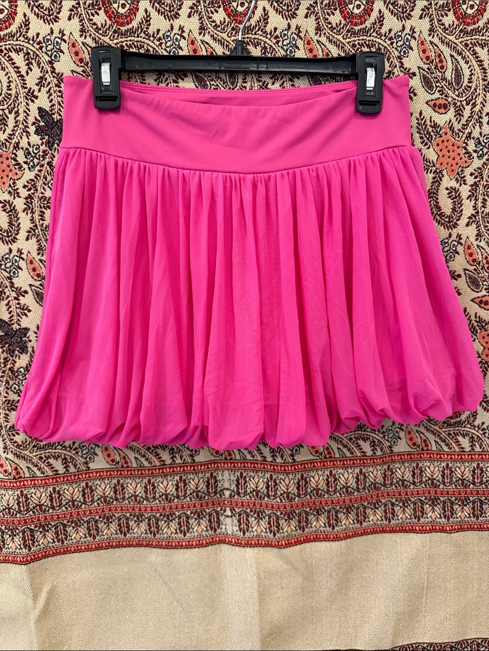 Thrive Hot Pink Bubble Hem Skater Mini Skort